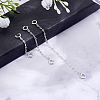3Pcs 3 Styles Sterling Silver Chain Extender STER-BBC0009-69-4