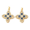 Easter Brass Micro Pave Blue Cubic Zirconia Pendants KK-A304-08G-1