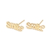 Brass Stud Earrings EJEW-P346-02B-G-4