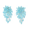 Glass Seed Braided Beaded Flower Stud Earrings EJEW-MZ00736-01-2