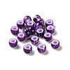 Spray Painted ABS Plastic European Beads KY-G033-01A-07-1
