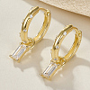 Real 18K Gold Plated 925 Sterling Silver Dangle Hoop Earrings NQ5961-1-2