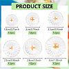 72Pcs 6 Styles Resin Buttons BUTT-PH0001-74-2