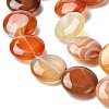 Flat Round Gemstone Natural Red Agate Stone Beads Strands X-G-S110-03-5