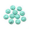 Synthetic Turquoise Cabochons G-R416-6mm-44-1