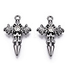 Alloy with Rhinestone Pendants X-PALLOY-N176-12B-NR-2