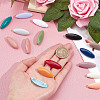 32Pcs 16 Colors Horse Eye Plastic Brooches JEWB-GO0001-06-3