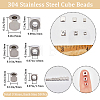 150Pcs 3 Style 304 Stainless Steel Beads STAS-BBC0004-26-2