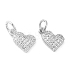 Rack Plating Brass Micro Pave Clear Cubic Zirconia Charms KK-Z026-17P-3