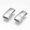 Tarnish Resistant 304 Stainless Steel Magnetic Clasps with Glue-in Ends STAS-G143-83B-1