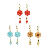 3 Pairs 3 Colors 304 Stainless Steel Leverback Dangle Earrings EJEW-MZ00734-2