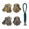 4Pcs 2 Colors Brass European Beads KK-NB0004-32-1