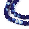 Frosted Opaque Glass Beads Strands LS-GLAA-T032-P4mm-MBB03-3