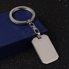 Rectangle 304 Stainless Steel Keychain KEYC-H014-05-1