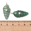 Natural Green Aventurine Carved Pendants G-H357-04G-02-2