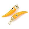 Handmade Evil Eye Lampwork Pendants LAMP-F031-01G-06-2