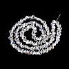 Electroplate Transparent Glass Beads Strands EGLA-Q133-01A-15-2