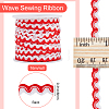 15.3~16M Polypropylene Fiber Wavy Fringe Trim Ribbon OCOR-GF0002-96A-2