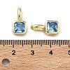 Brass Micro Pave Cubic Zirconia Charms KK-G555-21G-11-3