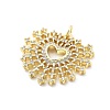 Brass Micro Pave Cubic Zirconia Pendants KK-Q006-35G-03-2