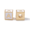 Rack Plating Brass Enamel Beads KK-B060-04G-04A-1