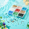 18 Strands 9 Colors AB Color Plated Transparent Glass Beads Strands GLAA-TA0004-44-5