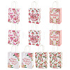 10Pcs 5 Styles Happy Mother's Day Flower Printed Paper Packing Tote Bags CARB-TA0001-19-1