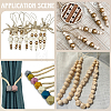 100Pcs Unfinished Wood Faceted Cube Beads WOOD-PA0001-75A-5