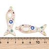 Printed Alloy Enamel Pendants RB-CBAA915-02G-02-3