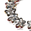 Electroplated Transparent Glass Beads Strands GL-CBA98F0-03E-2