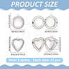 24Pcs 2 Styles 316 Stainless Steel & 304 Stainless Steel Blank Stamping Tag Locket Pendants STAS-ME0003-37-2