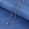 Brass Figaro Chain Necklaces for Women NJEW-B157-02P-4
