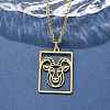 304 Stainless Steel Necklace LS-NJEW-D330-01G-10-4