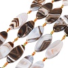 Natural Banded Agate Beads Strands G-F825-A01-01C-2