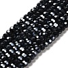 Electroplate Glass Bead Strands LS-EGLA-R015-4mm-15-1