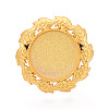 Adjustable Alloy & Iron Bezel Cup Ring Base with Rotatable Tray MAK-T012-01G-2