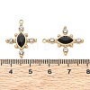 Natural Black Onyx(Dyed & Heated) Faceted Horse Eye Pendants GG-CBA50CD-08G-02-3