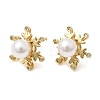 Brass Micro Pave Cubic Zirconia Stud Earring EJEW-H180-08G-4