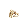 Stainless Steel Heart with Hamsa Hand Finger Ring CHAK-PW0001-001E-01-1