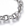 304 Stainless Steel Charm Bracelets BJEW-L637-23-P-3