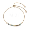 Faceted Round Natural Mixed Stone Slider Bracelets BJEW-JB10233-3