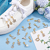 20Pcs 10 Styles Alloy Rhinestone Shoe Charms HJEW-ME00151-4