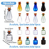 18Pcs 18 Colors Glass Cork Bottles Ornament AJEW-BC0003-98-2