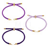 3Pcs 3 Styles Polyester Cord Bracelet Making MAK-TA0001-41-3
