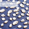 100Pcs 5 Style ABS Plastic Imitation Pearl Beads Pendant KY-AR0001-12-4