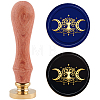 Brass Wax Seal Stamp with Handle AJEW-WH0184-0501-1
