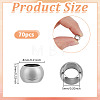 70Pcs 303 Stainless Steel European Beads STAS-NB0001-96A-2
