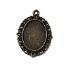 Tibetan Style Alloy Pendant Cabochon Settings TIBE-T003-09AB-NR-1