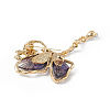 Resin Butterfly Brooch Pin with Crystal Rhinestone X-JEWB-P016-05KCG-01-4