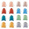 40Pcs 8 Colors Polycotton Canvas Packing Pouches ABAG-MB0001-07-7